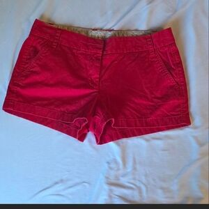 Women's Red Casual Shorts